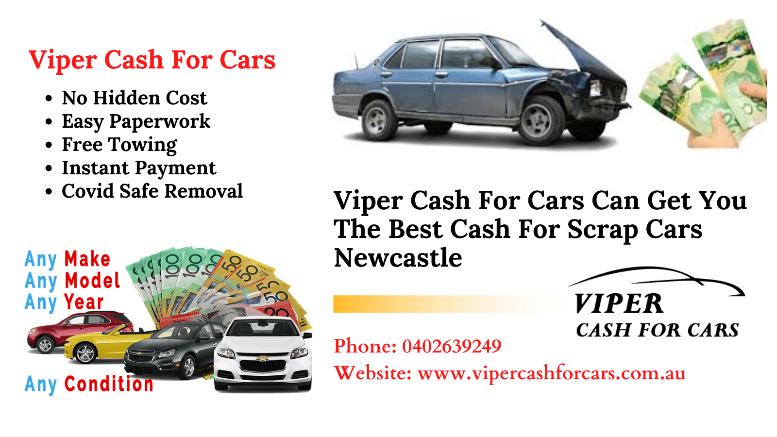 Viper Cash For Cars Can Get You The Best Cash For Scrap Cars Newcastle