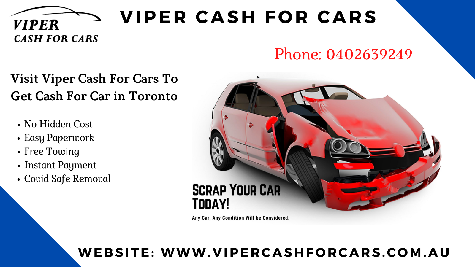 Visit Viper Cash For Cars To Get Cash For Car in Toronto